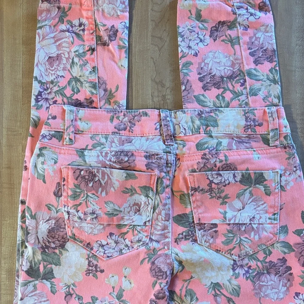 Vanilla Star Floral Peach Women's Skinny Jeans Size 1